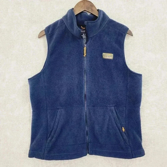 L.L. Bean Fleece Vest Jacket Men's XL Mock neck Full Zip 9699C - Picture 1 of 6